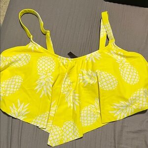 Torrid Flounce Yellow Pineapple Print Bikini top